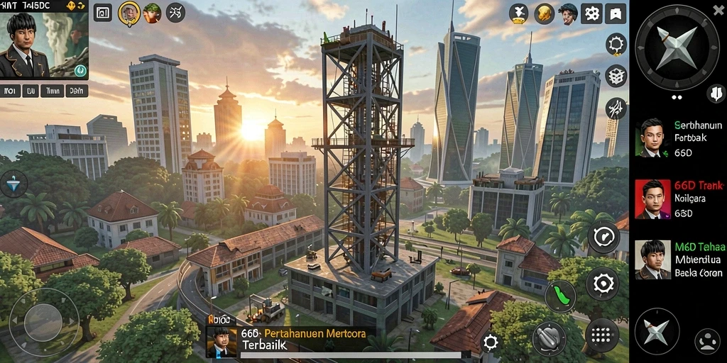 Screenshot utama menampilkan aksi seru dalam Tower Defense.