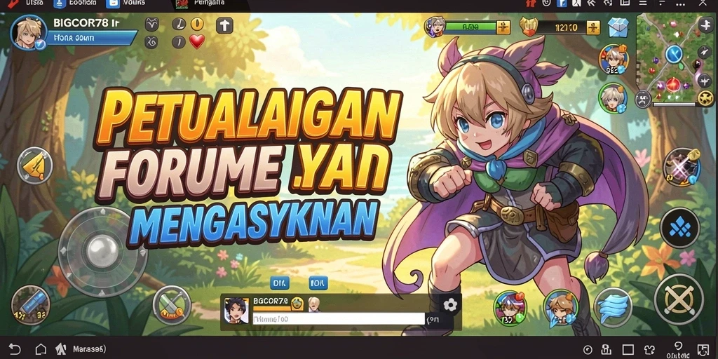Tangkapan layar BIGCOR78 menunjukkan aksi seru dalam dunia Anime.