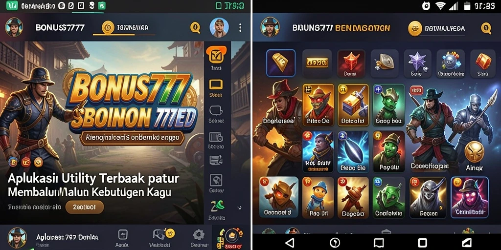 Screenshot utama BONUS777 menampilkan antarmuka yang intuitif dan fitur yang beragam.