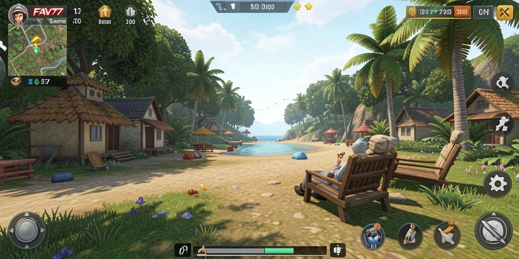 Tampilan gameplay FAV77 yang penuh warna dan menarik.