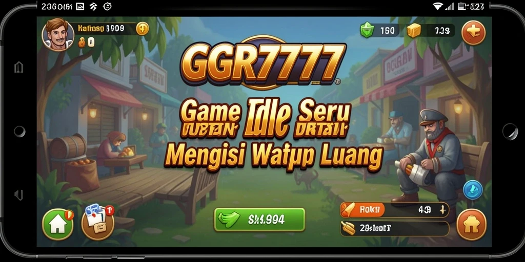 Tampilan gameplay utama GGR7777 dengan fitur Idle yang menarik.