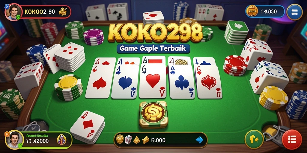 Screenshot KOKO288 menampilkan pemain sedang asyik bermain Gaple.