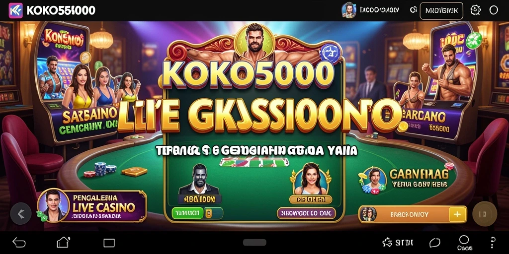 Tampilan utama gameplay KOKO5000 dengan suasana kasino yang hidup.