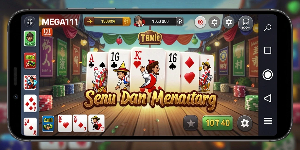 Tampilan gameplay seru di MEGA111 dengan strategi Domino.