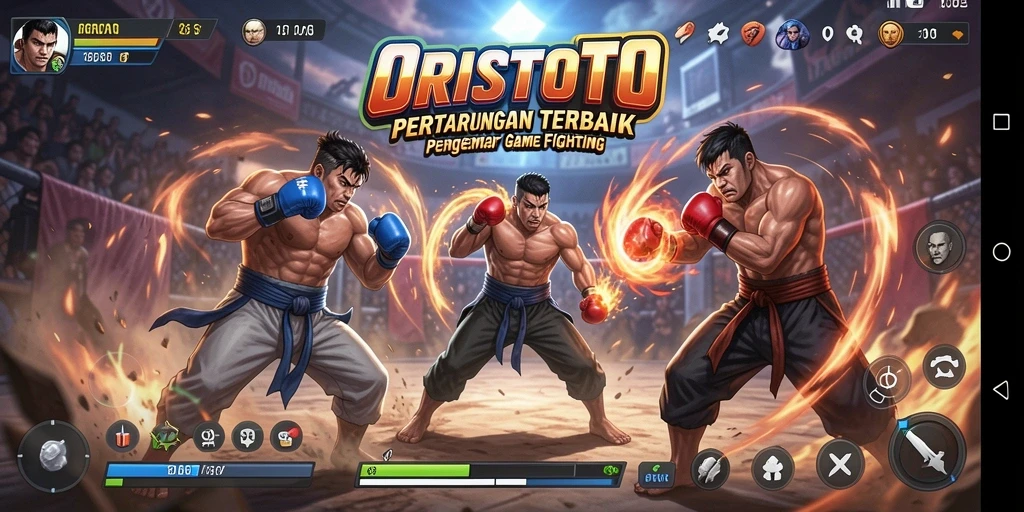 Tampilan gameplay menegangkan di ORISTOTO dengan aksi pertarungan yang seru.