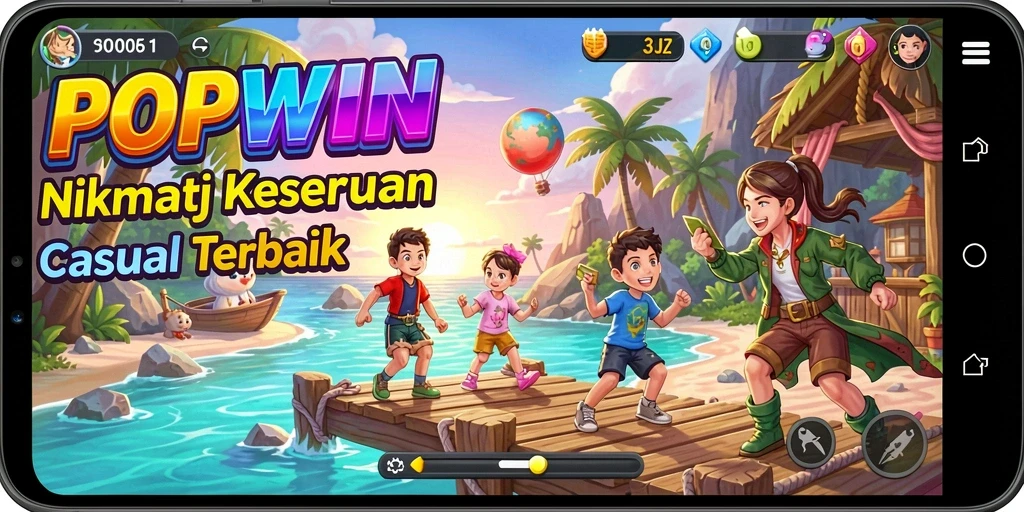 Tampilan gameplay POPWIN yang penuh warna dan menarik.