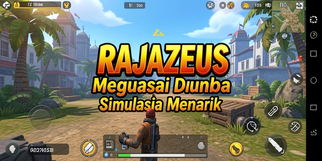 Tampilan gameplay RAJAZEUS yang menarik dan penuh warna.
