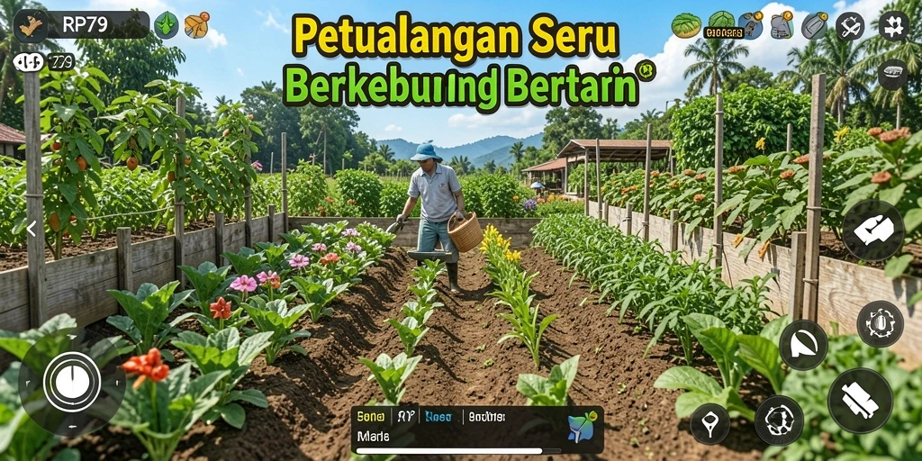 Tampilan menarik dari gameplay bertani yang memukau dan menyenangkan