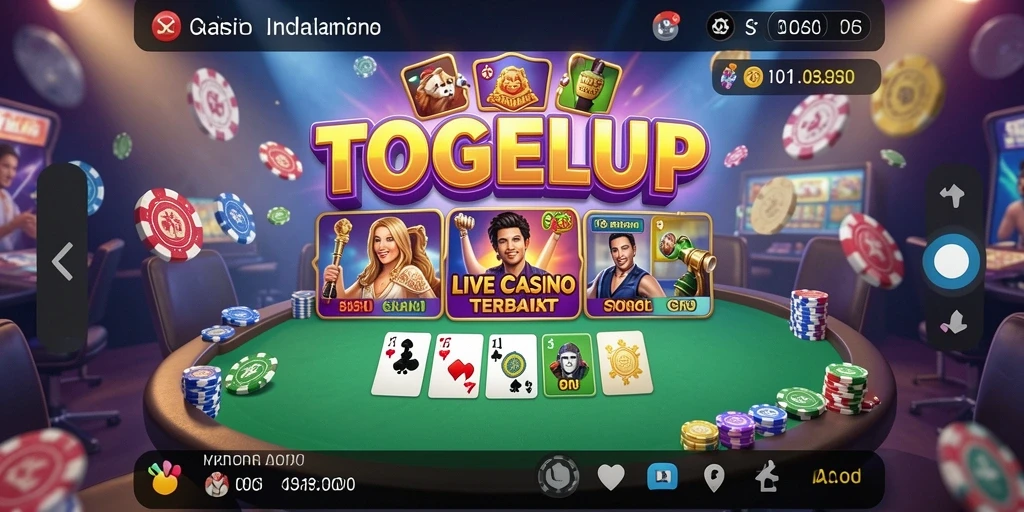 Tampilan gameplay Live Casino yang mendebarkan dari TOGELUP.