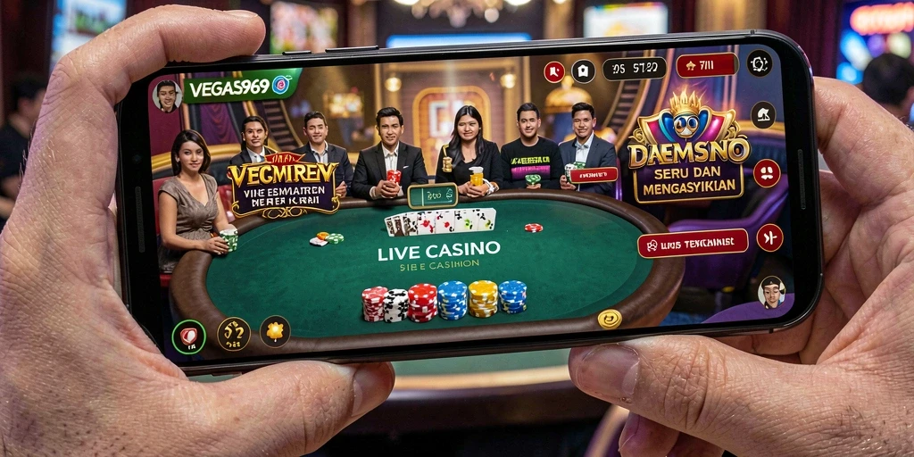 Tampilan menggembirakan dari gameplay Live Casino di VEGAS969.