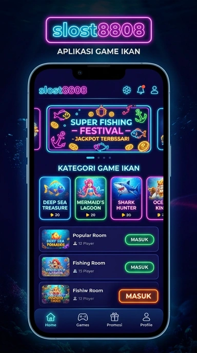 Tampilan utama aplikasi slost8808 yang menarik.